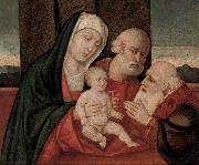 Giovanni Bellini La Sacra Famiglia con un santo Spain oil painting artist
